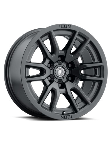 Llanta ICON Alloys VECTOR 6 - 17x8.5" Satin Black (6x139.7, Offset 0mm)